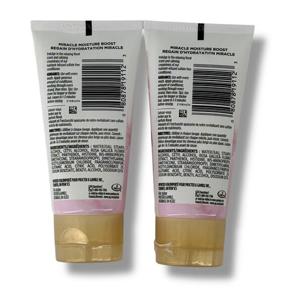 Pantene Nutrient Blends Rose Water Sulfate Free Conditioner 2.5 oz Lot of 2 - Picture 3 of 4